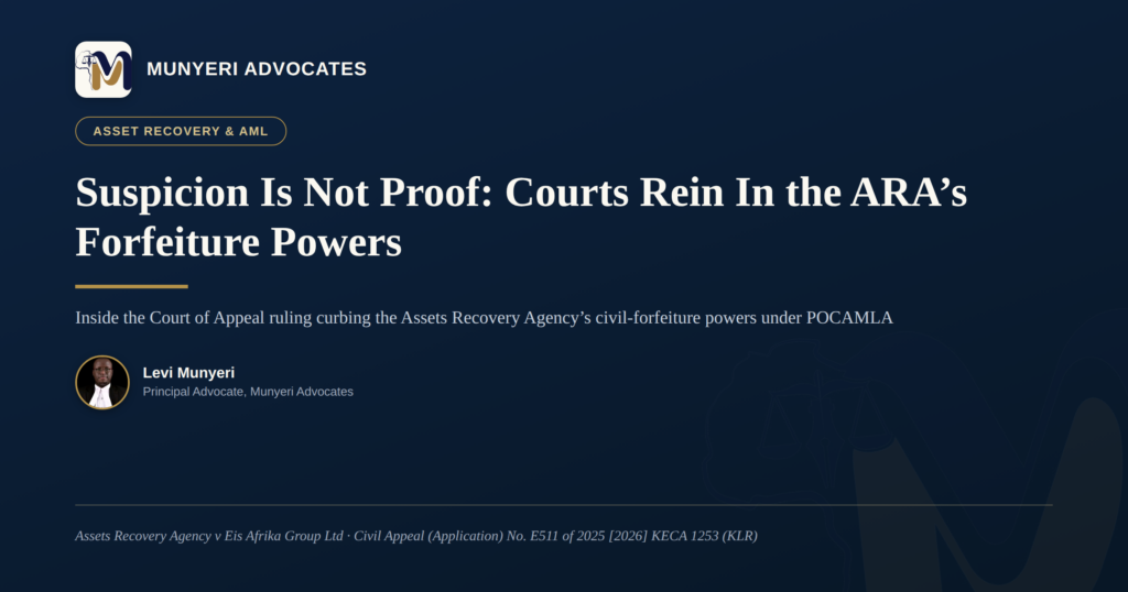 Suspicion Is Not Proof: Courts Rein In the ARA’s Forfeiture Powers Suspicion Is Not Proof: Courts Rein In the ARA’s Forfeiture Powers